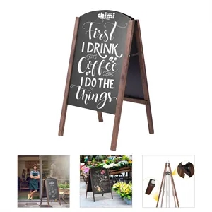Wood Double Sided Standing A Frame Sidewalk Chalkboard Sign
