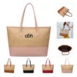 Straw Tote Bag | https://www.bestnamebadges.com