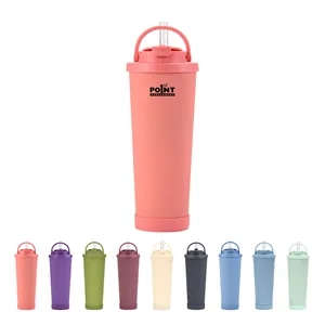 28oz Stainless Steel Thermos Bottle with Lid and Straw