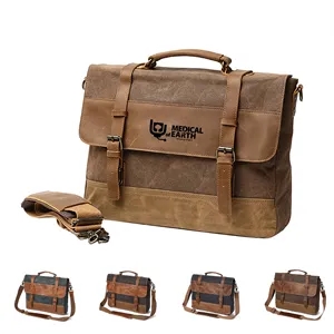 Canvas Leather Computer Laptop Bag