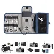 Custom Portable Compact Travel Electronics Organizer Bag | https://www.bestnamebadges.com