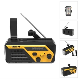 6000mAh Battery Powered SOS Alarm Emergency Hand Crank Radio