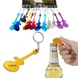 Guitar Shaped Aluminum Bottle Opener with Key Chain | https://www.bestnamebadges.com