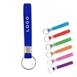 Screen Printed Silicone Wristband Keychain | https://www.bestnamebadges.com