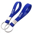 Screen Printed Silicone Wristband Keychain | https://www.bestnamebadges.com