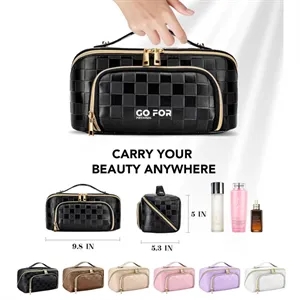 Women's Double Layered Travel Makeup Bag