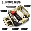Women's Double Layered Travel Makeup Bag | https://www.bestnamebadges.com