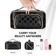Women's Double Layered Travel Makeup Bag | https://www.bestnamebadges.com