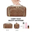 Women's Double Layered Travel Makeup Bag | https://www.bestnamebadges.com