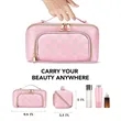 Women's Double Layered Travel Makeup Bag | https://www.bestnamebadges.com