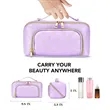 Women's Double Layered Travel Makeup Bag | https://www.bestnamebadges.com
