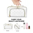 Women's Double Layered Travel Makeup Bag | https://www.bestnamebadges.com