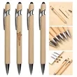 2 In 1 Bamboo Ballpoint Stylus Contact Pen Office Writing | https://www.bestnamebadges.com
