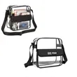 Transparent PVC Waterproof Hand-held Shoulder Bag | https://www.bestnamebadges.com