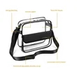 Transparent PVC Waterproof Hand-held Shoulder Bag | https://www.bestnamebadges.com