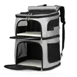 Outdoor Ventilated Double-Compartment Pet Carrier Backpack | https://www.bestnamebadges.com