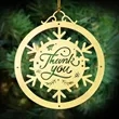 Custom Laser Cut Gold Ornaments | https://www.bestnamebadges.com
