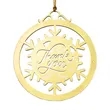 Custom Laser Cut Gold Ornaments | https://www.bestnamebadges.com