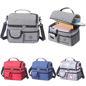 Lunch Bag Insulated, Dual Compartment Lunchbox