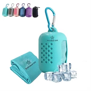Golf Fast Drying Microfiber Bath Towel With Silicon Case