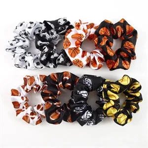 Printed Satin Fabric Scrunchie