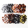 Printed Satin Fabric Scrunchie | https://www.bestnamebadges.com