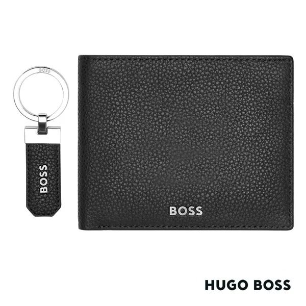 Hugo Boss® Classic Grained Key ring & Wallet Set