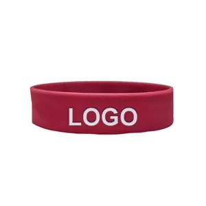 3/4" Debossed Color Filled Wristband-H