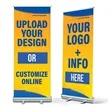 Retractable Table Top Banner Stand | https://www.bestnamebadges.com