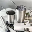 17oz. Metal Mug Pint Cups Stackable Cup With Lid And Straw | https://www.bestnamebadges.com