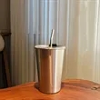 17oz. Metal Mug Pint Cups Stackable Cup With Lid And Straw | https://www.bestnamebadges.com