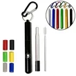 Travel Portable Foldable Telescopic Metal Straw | https://www.bestnamebadges.com