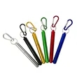 Travel Portable Foldable Telescopic Metal Straw | https://www.bestnamebadges.com