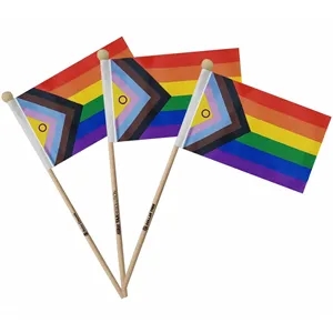 LGBTQ 4"x6" Progress Pride Flag V2 - Popular New Design