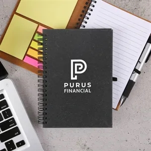 5" x 7" Bonded Leather Spiral Notebook w/FSC® Recycled Paper
