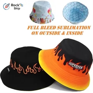 Rock'it 3-Day Reversible Sublimation Bucket Hats | https://www.bestnamebadges.com