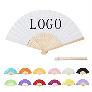Full-color Folding Bamboo Paper Hand Fan