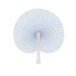 Folding Round Plastic Handle Hand Paper Fan | https://www.bestnamebadges.com