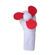 Handheld fan with flashlight | https://www.bestnamebadges.com