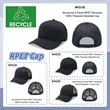 6 Panel Snapback Constructed Recycled Baseball Cap | https://www.bestnamebadges.com