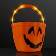 Pumpkin Light Handle Halloween Bucket | https://www.bestnamebadges.com