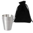 4 Pack 2 oz. Stainless Steel Shot Glass Cups | https://www.bestnamebadges.com