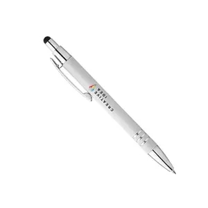 Custom Serena Stylus Soft Touch Pens - Full Color | https://www.bestnamebadges.com