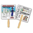Crime Prevention Coloring Hand Fans | https://www.bestnamebadges.com