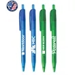 Union Printed - USA ECO Frosted Barrel Click Pens | https://www.bestnamebadges.com