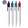 Union Printed - USA ECO White Barrel Click Pens | https://www.bestnamebadges.com