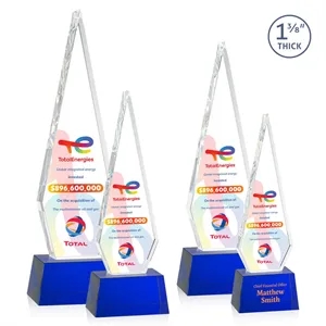 Springfield VividPrint™ Award on Robson Base - Blue | https://www.bestnamebadges.com
