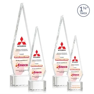 Springfield VividPrint™ Award on Paragon Base - Clear | https://www.bestnamebadges.com