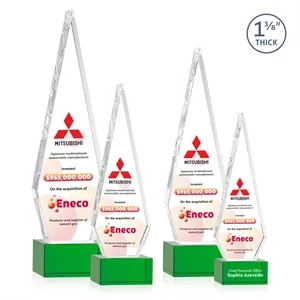 Springfield VividPrint™ Award on Hancock Base - Green | https://www.bestnamebadges.com