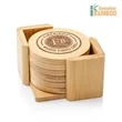 Yorkshire Bamboo Coasters Set - Round | https://www.bestnamebadges.com